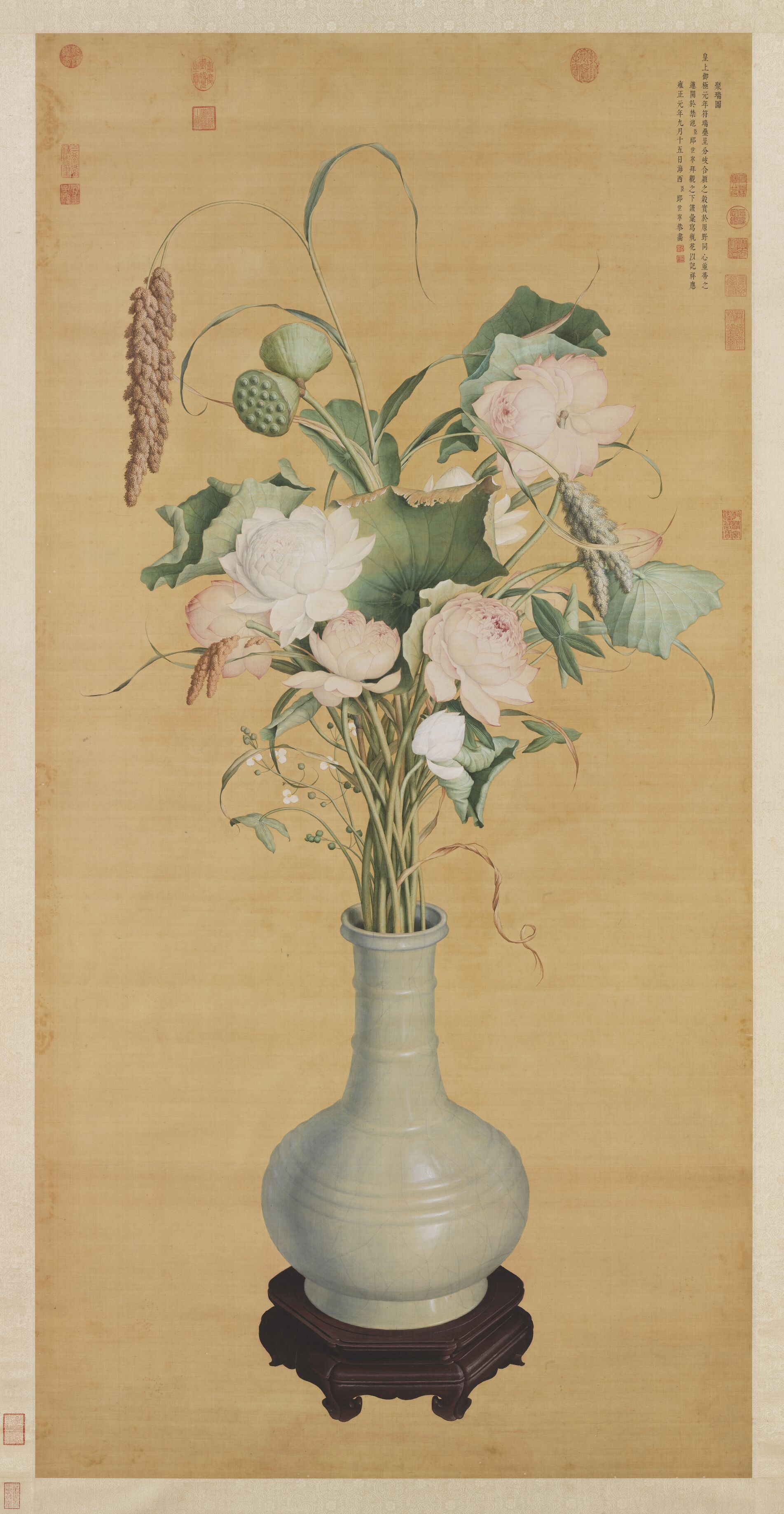 Convergence of Auspiciousness — Qing dynasty (1644-1911) painting by Giuseppe Castiglione