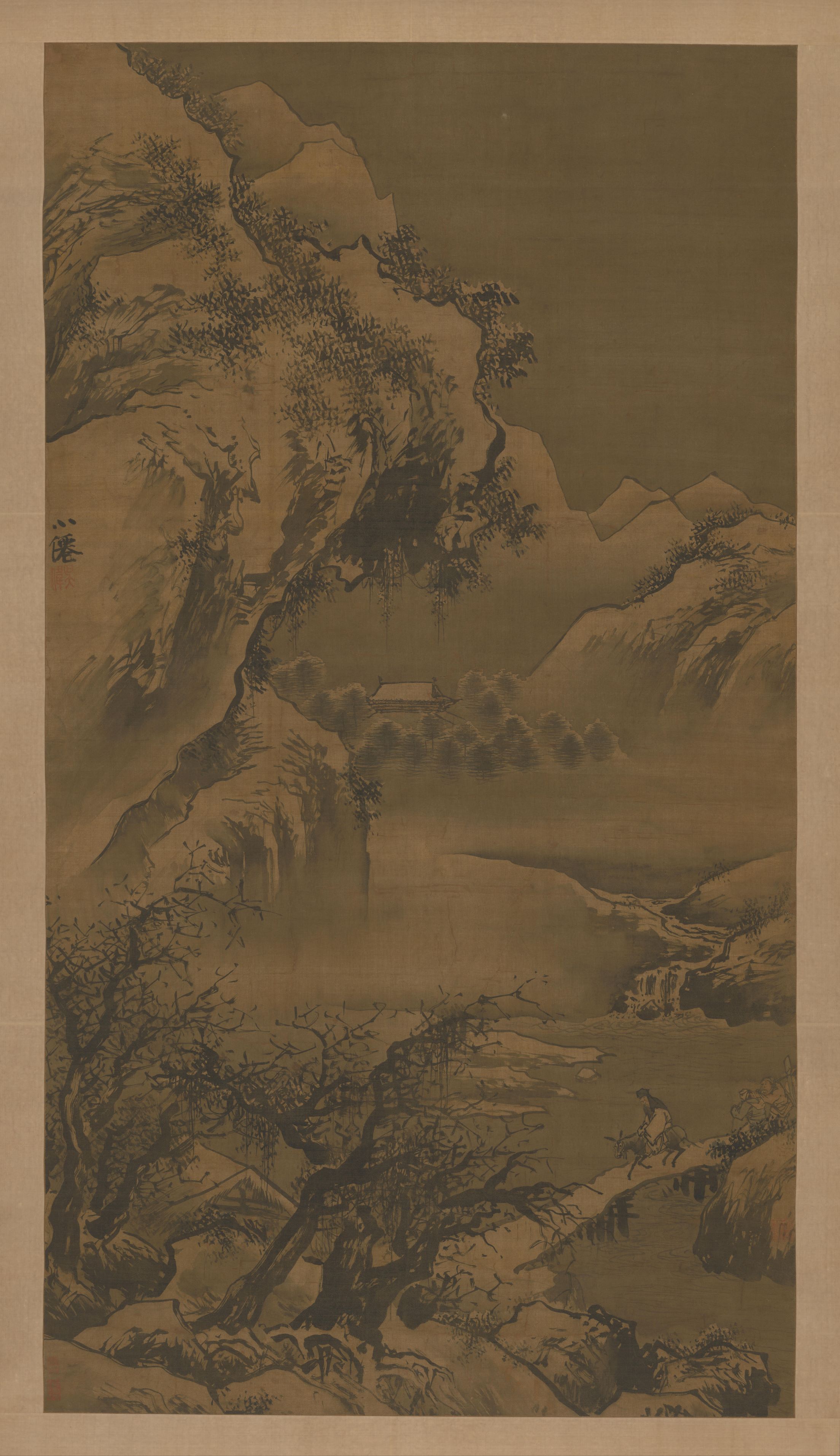 Sending Off a Friend at Baqiao Bridge — Ming dynasty (1368-1644) painting by Wu Wei