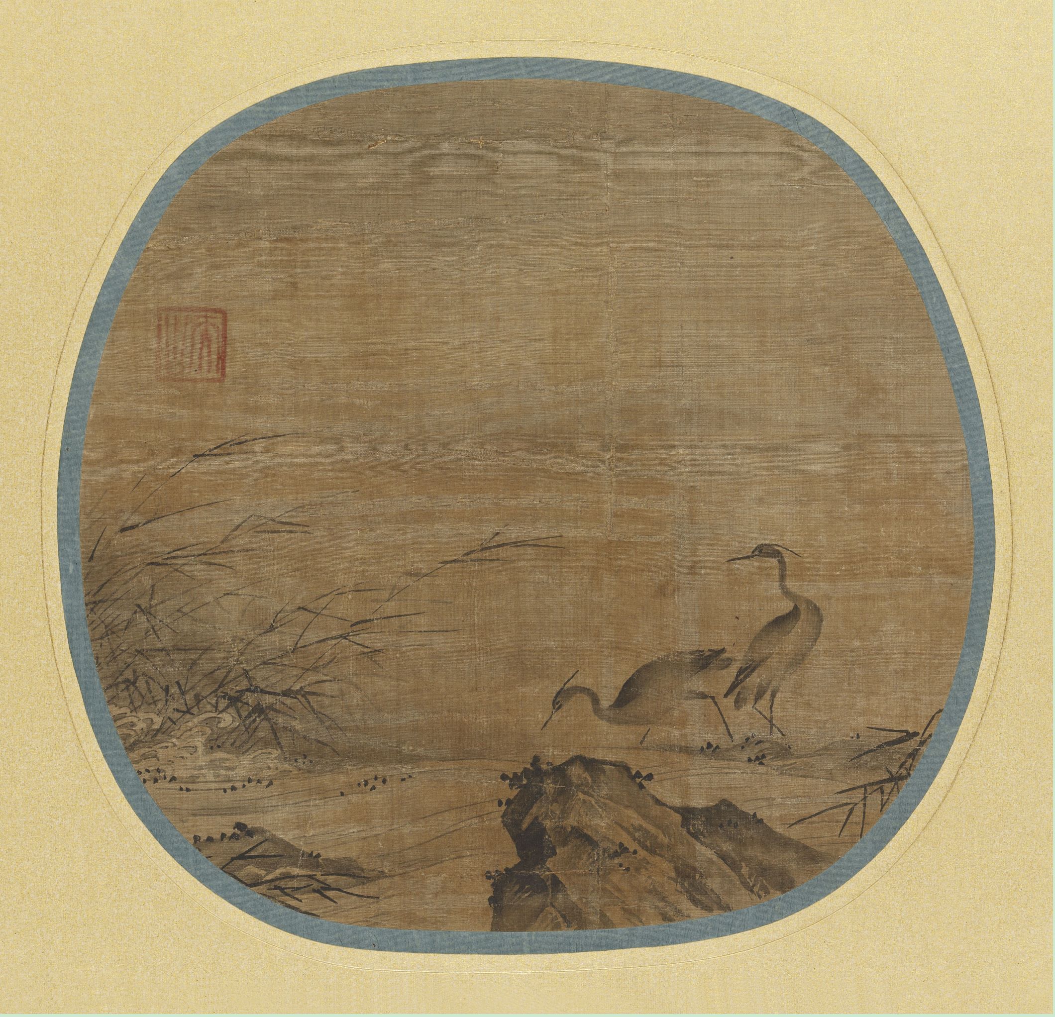 Heron — Song dynasty (960-1279) painting by Xia Gui