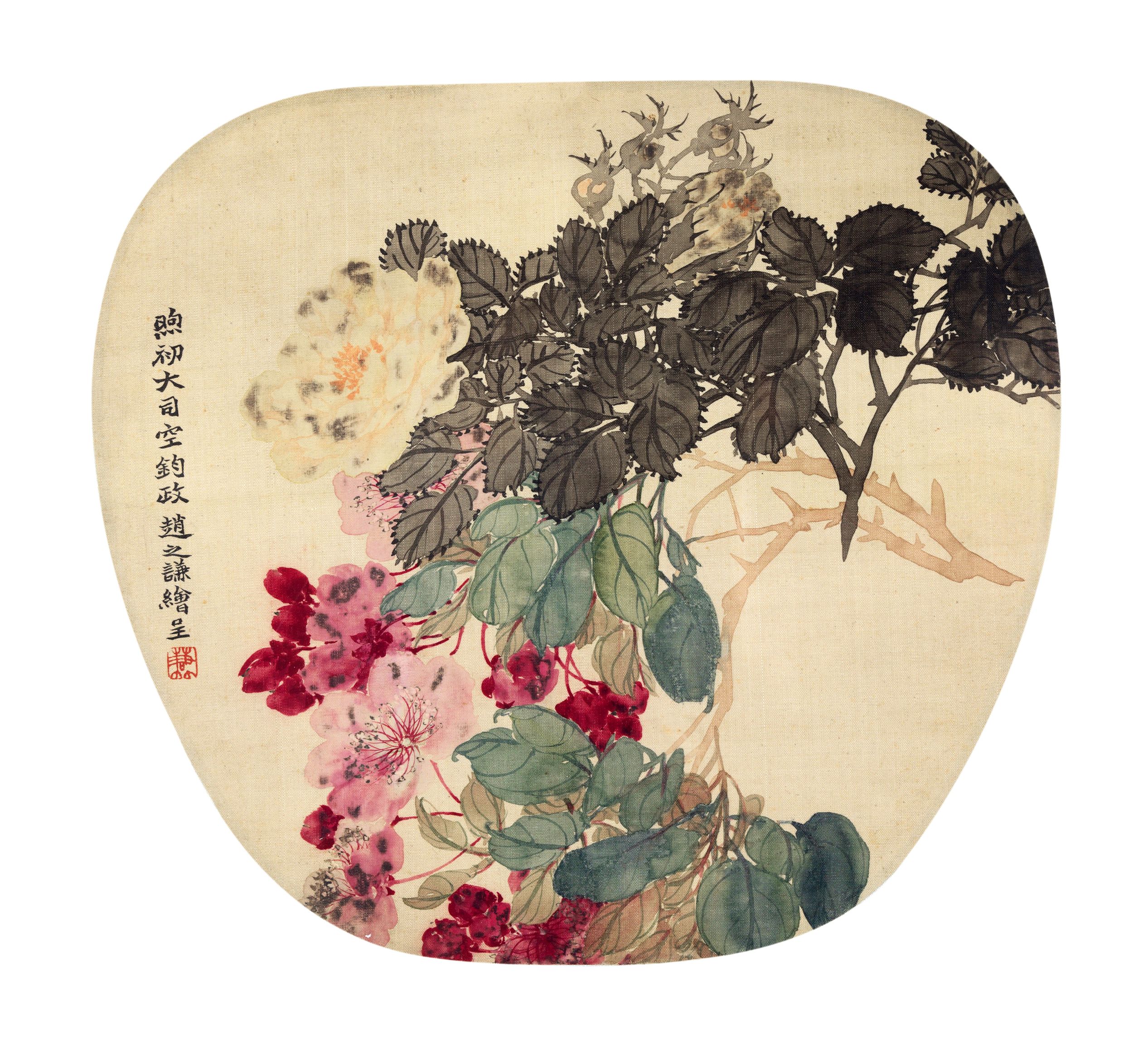 Blossom Spring Abounds — Qing dynasty (1644-1911) painting by Zhao Zhiqian
