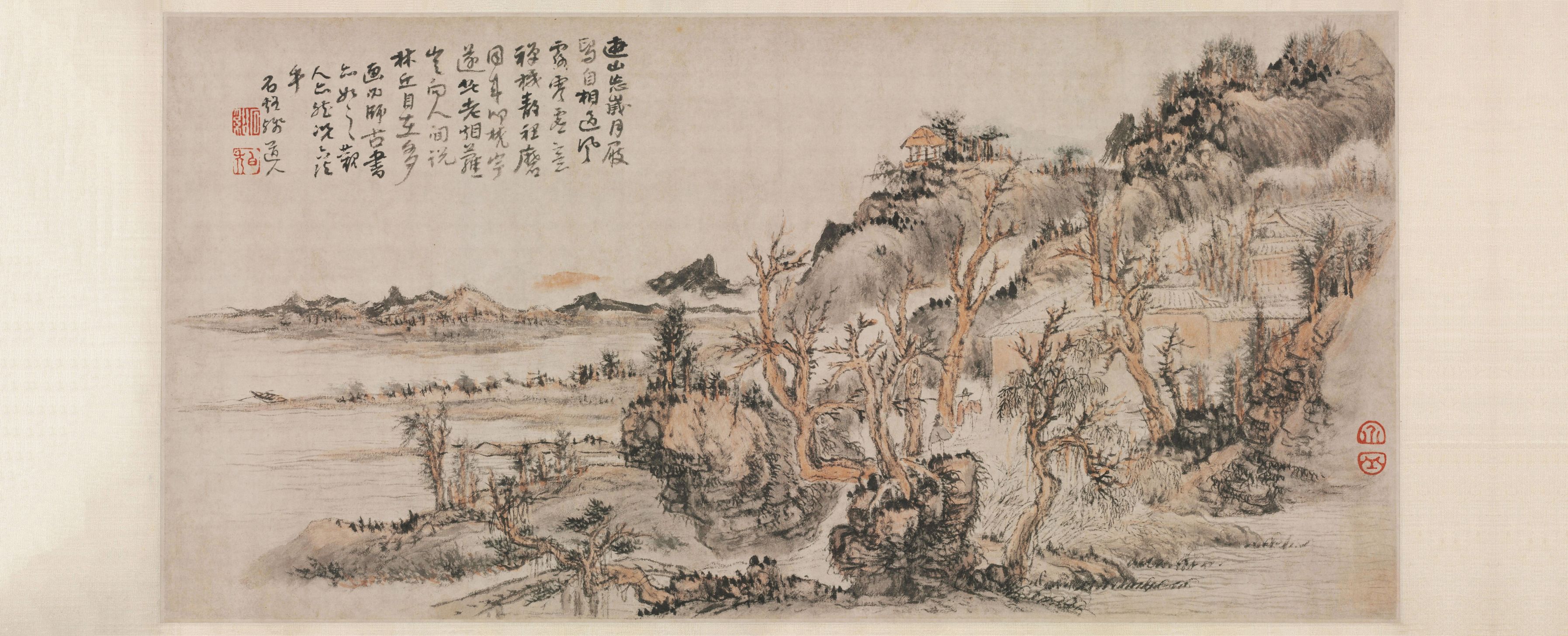 Spring Landscape — Qing dynasty (1644-1911) painting by Kun Can