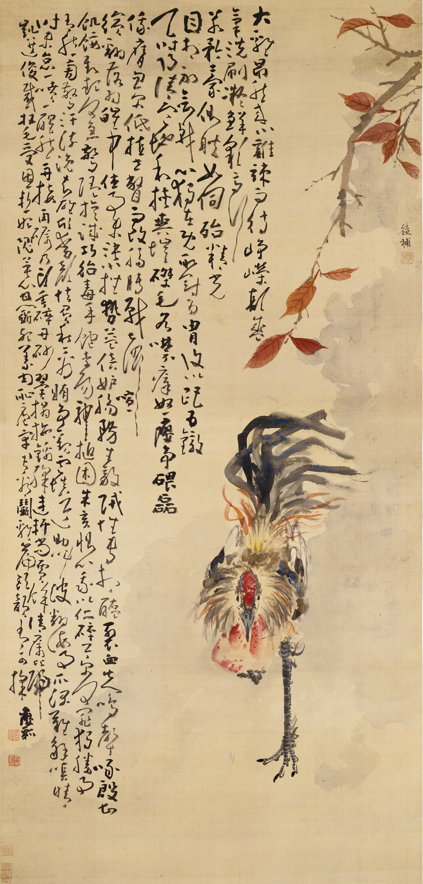 Rooster — Qing dynasty (1644-1911) painting by Huang Shen