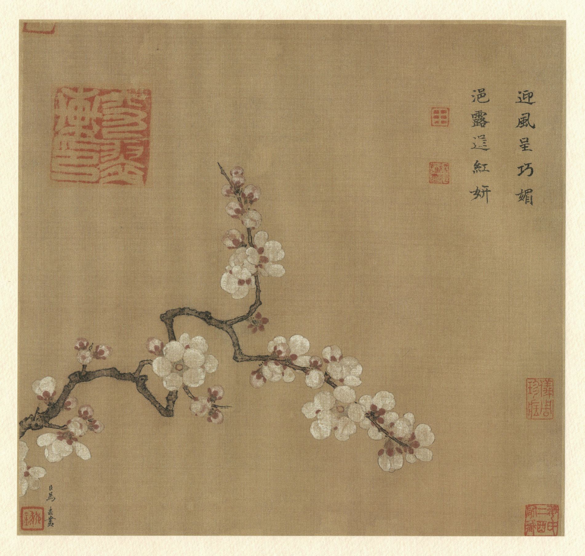 Apricot Blossoms — Song dynasty (960-1279) painting by Ma Yuan