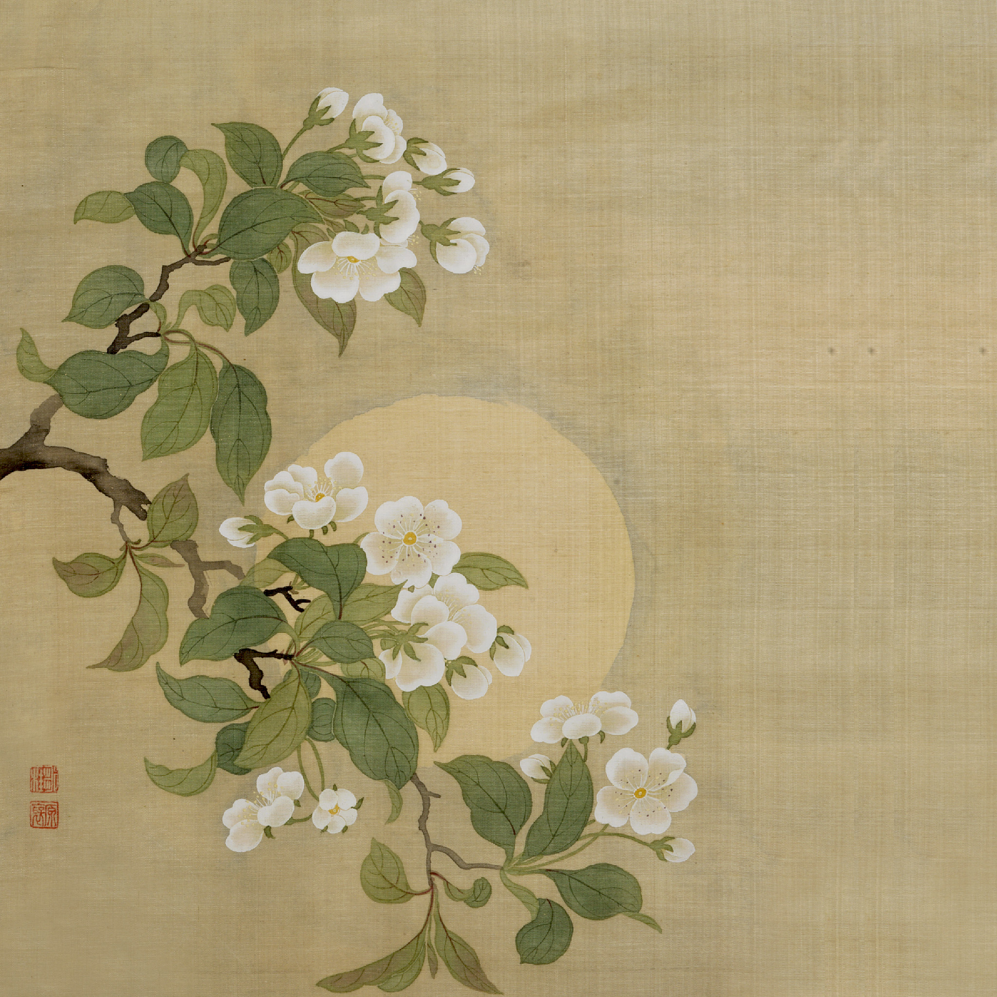 Flower - Plum Blossom — Qing dynasty (1644-1911) painting by Zou Yigui